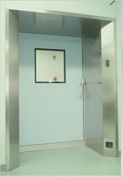 不锈钢包边红外感应电动平移气密门